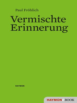 cover image of Vermischte Erinnerung